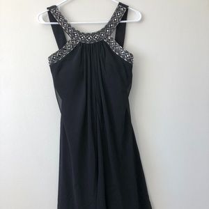 JS Boutique Beaded Black Cocktail Dress